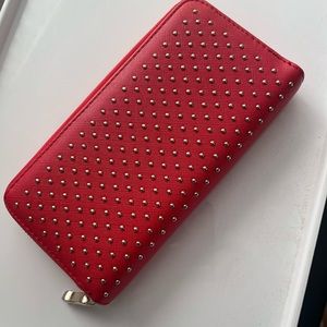 Red Studded wallet